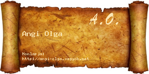 Angi Olga névjegykártya